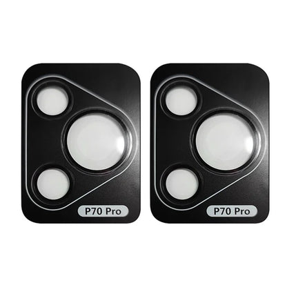 RURIHAI For Huawei Pura 70 Pro / Pura 70 Pro+ 2 Set Camera Lens Film Metal Ring AR HD Glass Lens Protector