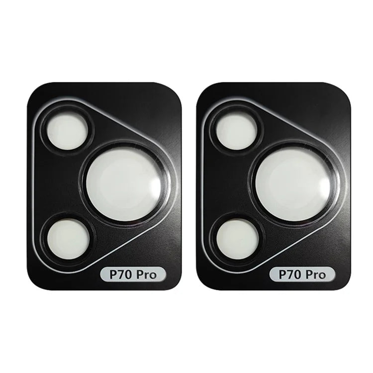 RURIHAI For Huawei Pura 70 Pro / Pura 70 Pro+ 2 Set Camera Lens Film Metal Ring AR HD Glass Lens Protector