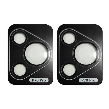 RURIHAI For Huawei Pura 70 Pro / Pura 70 Pro+ 2 Set Camera Lens Film Metal Ring AR HD Glass Lens Protector