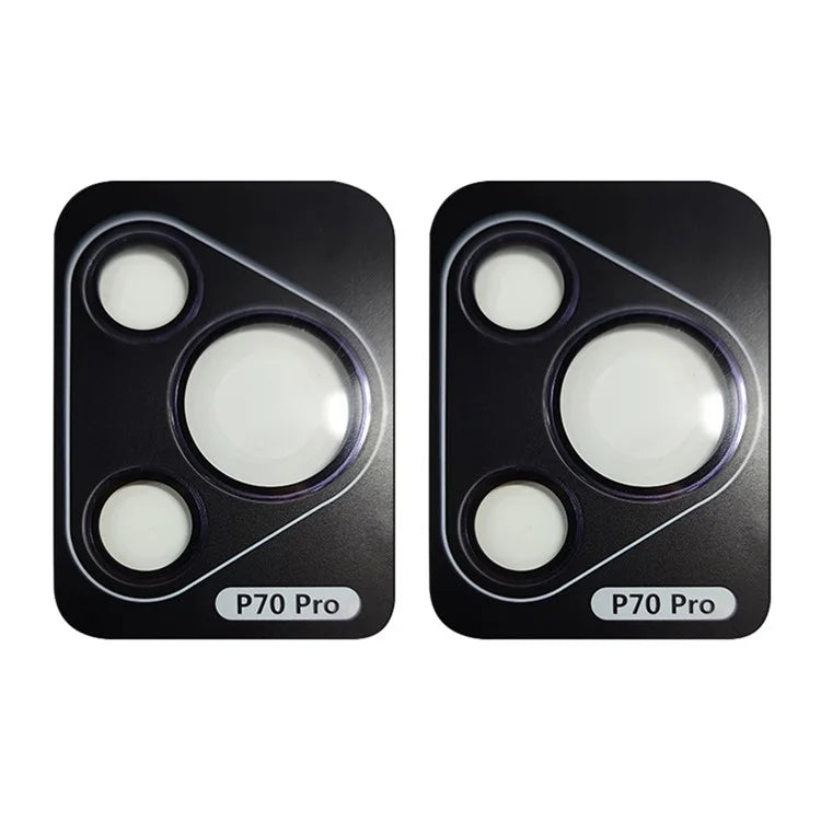 RURIHAI For Huawei Pura 70 Pro / Pura 70 Pro+ 2 Set Camera Lens Film Metal Ring AR HD Glass Lens Protector