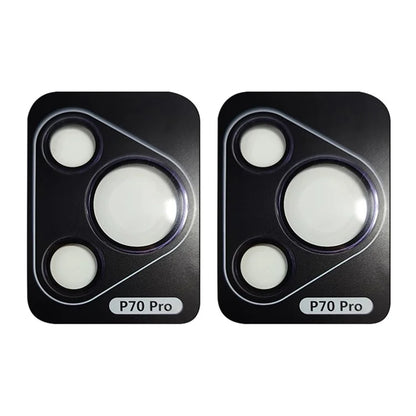 RURIHAI For Huawei Pura 70 Pro / Pura 70 Pro+ 2 Set Camera Lens Film Metal Ring AR HD Glass Lens Protector