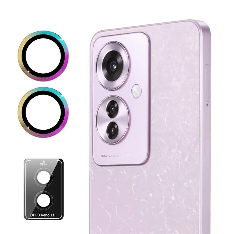ENKAY HAT PRINCE For Oppo Reno11 F 5G Camera Lens Protector 1 Set Metal Individual Ring Lens Film