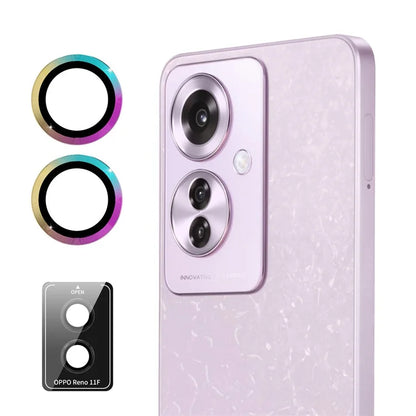 ENKAY HAT PRINCE For Oppo Reno11 F 5G Camera Lens Protector 1 Set Metal Individual Ring Lens Film