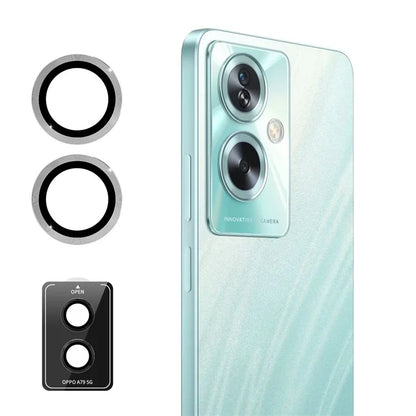 ENKAY HAT PRINCE For Oppo A79 5G / A2 5G 1 Set Camera Rear Lens Film Metal Ring Trim Lens Protector
