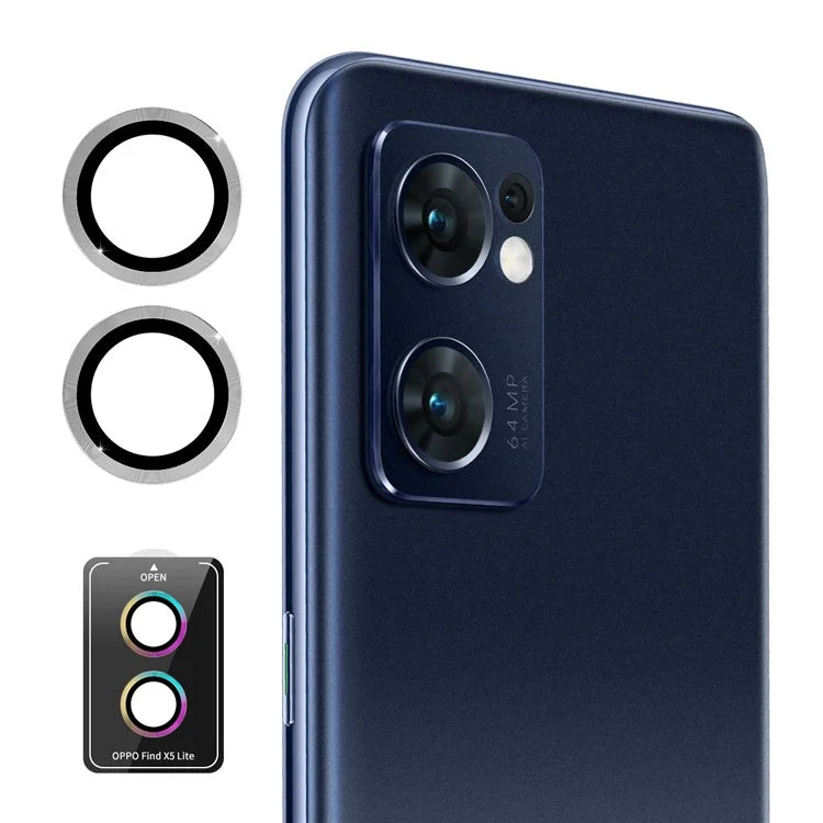 ENKAY HAT PRINCE For Oppo Find X5 Lite Camera Lens Protector 1 Set Lens High Alumina Silicon Glass Film
