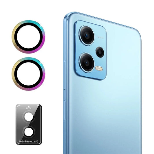 ENKAY HAT PRINCE For Xiaomi Redmi Note 12 5G (Global) 1 Set Camera Rear Lens Protector with Metal Ring Trim