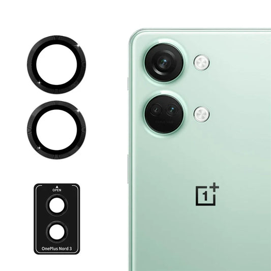 ENKAY HAT PRINCE For OnePlus Nord 3 5G / Ace 2V 1 Set Camera Lens Protector Tempered Glass Film with Metal Ring