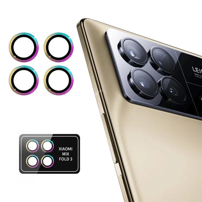 ENKAY HAT PRINCE For Xiaomi Mix Fold 3 5G 1 Set 9H Hardness Camera Lens Protector with Metal Ring Trim