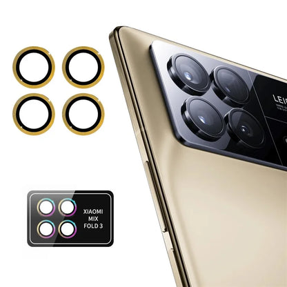 ENKAY HAT PRINCE For Xiaomi Mix Fold 3 5G 1 Set 9H Hardness Camera Lens Protector with Metal Ring Trim
