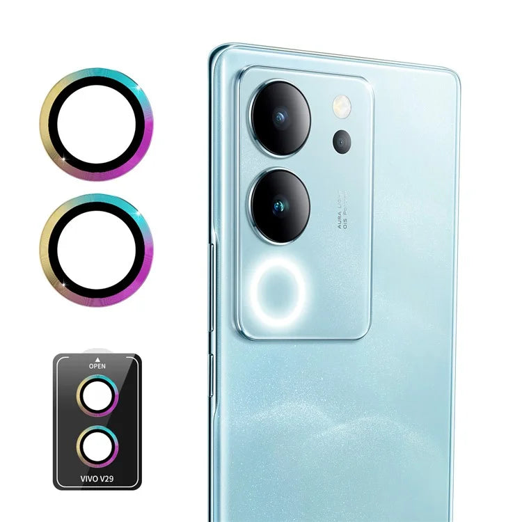 ENKAY HAT PRINCE For vivo V29 5G 1 Set Camera Lens Protector High Alumina Silicon Glass Lens Film