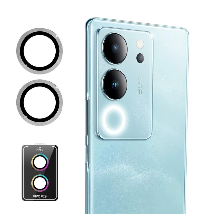 ENKAY HAT PRINCE For vivo V29 5G 1 Set Camera Lens Protector High Alumina Silicon Glass Lens Film