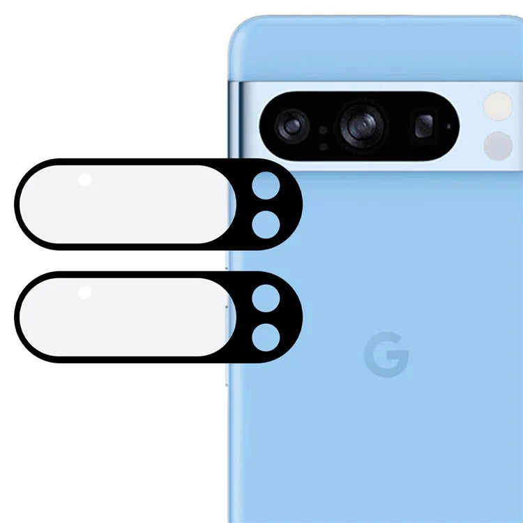 2Pcs for Google Pixel 9 Pro Camera Lens Protector Ultra Clear Silk Printing 3D Arc Edge Lens Film