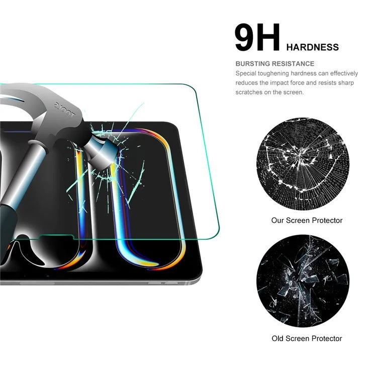 ENKAY HAT PRINCE 2Pcs For iPad Pro 13 (2024) / Air 13 (2024) Screen Protector Shatterproof 2.5D High Aluminium-Silicon Glass Film