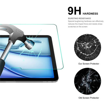 ENKAY HAT PRINCE For iPad Air 11 (2024) Screen Protector Full Coverage High Aluminium-Silicon Glass Film 9H Hardness
