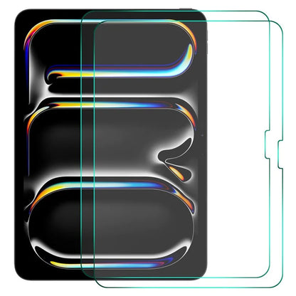 ENKAY HAT PRINCE 2Pcs For iPad Pro 11 (2024) Screen Protector Full Coverage High Aluminium-Silicon Glass Film 9H Hardness