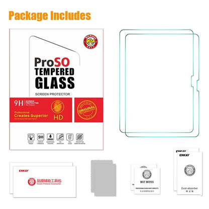 ENKAY HAT PRINCE 2Pcs For iPad Pro 11 (2024) Screen Protector Full Coverage High Aluminium-Silicon Glass Film 9H Hardness