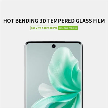 PINWUYO For vivo S18 5G / S18 Pro 5G Screen Protector HD Clear Tempered Glass Film Full Glue 3D Hot Bending