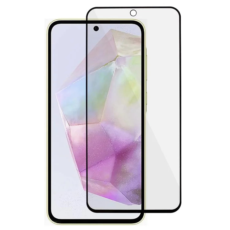 For Samsung Galaxy M35 5G / A35 5G / A55 5G Screen Protector Black Edge Matte Anti-Fingerprint Tempered Glass Film