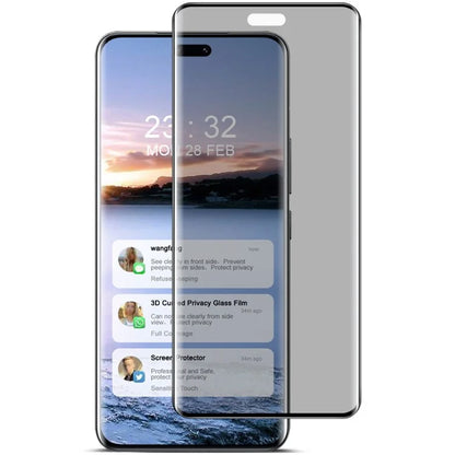 IMAK For Xiaomi Civi 4 Pro 5G / 14 Civi 5G Anti-Spy Screen Protector 3D Curved Tempered Glass Full Cover Film