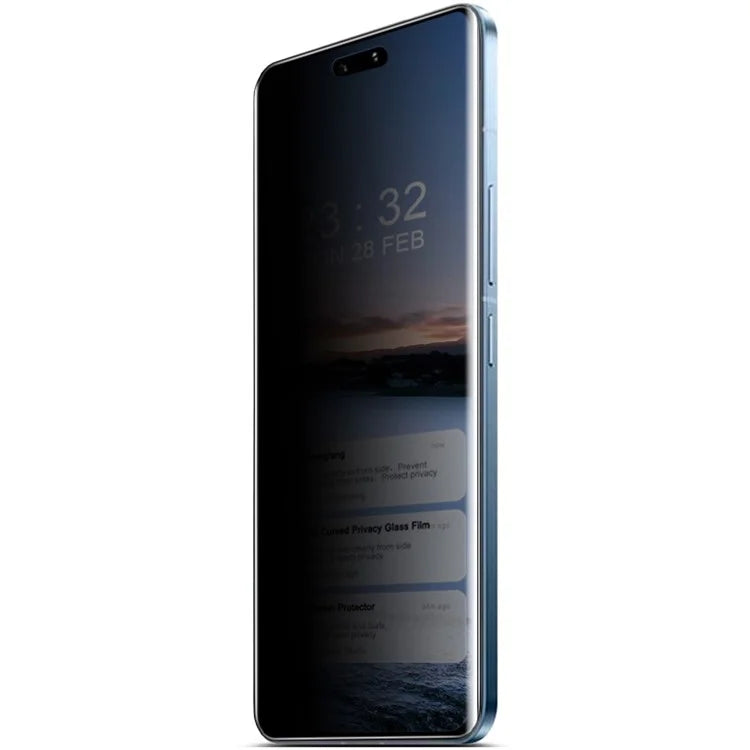 IMAK For Xiaomi Civi 4 Pro 5G / 14 Civi 5G Anti-Spy Screen Protector 3D Curved Tempered Glass Full Cover Film