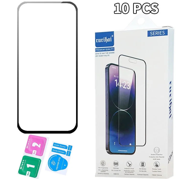 RURIHAI 10Pcs For Google Pixel 8a Clear Screen Protector Bubble Free High Aluminum-Silicon Glass Film