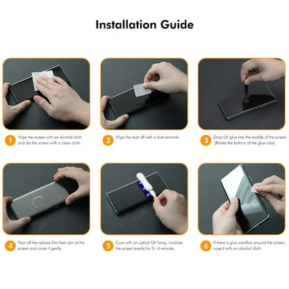 ENKAY HAT PRINCE For vivo X100 5G / X100 Pro 5G Curved Screen Protector Full Glue UV Ultra Clear Film