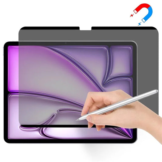 For iPad Air 13 (2024) Anti-Spy Screen Protector Magnetic Matte PET Film Reusable Shield