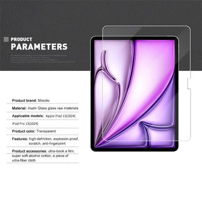 MOCOLO For iPad Air 13 (2024) Clear Screen Protector Scratch-Resistant Tempered Glass Film