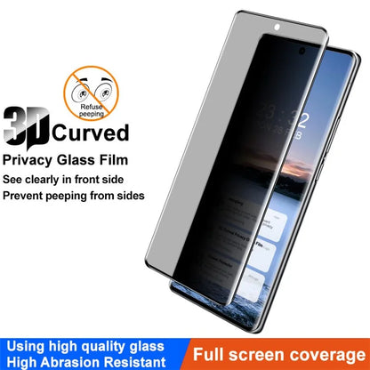IMAK For vivo X100s Pro 5G / X100 Ultra 5G Full Screen Protector Anti-Peep 3D Curved Tempered Glass Film