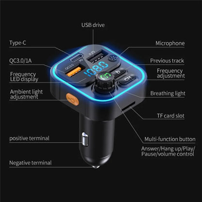 WEKOME WP-C52 Bluetooth MP3 PD 20W Fast Charging Car Charger