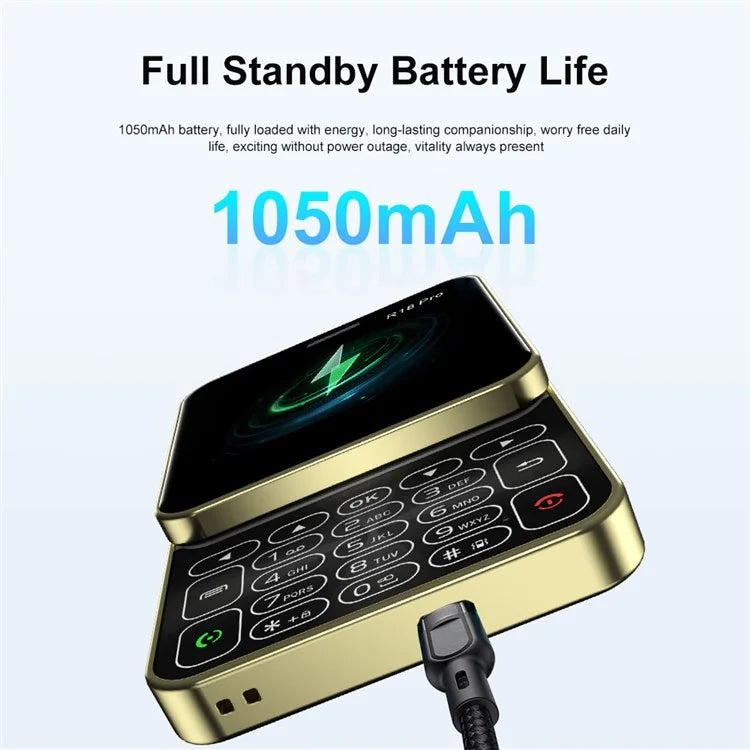 R18 Pro Dual SIM Standby Rotating 2G Phone with 2.4 inch Color Screen