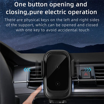 CW30 Cell Phone Holder Car Mount Dual Coil 15W Wireless Charger for Samsung Z Flip Series (CE Certified)