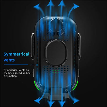 CW30 Cell Phone Holder Car Mount Dual Coil 15W Wireless Charger for Samsung Z Flip Series (CE Certified)