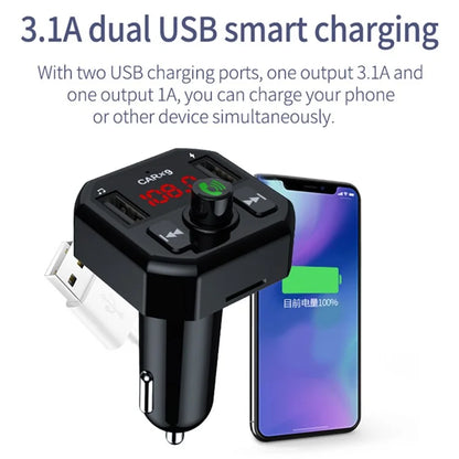 X9 Car MP3 Player Automatic Power-off Memory Bluetooth Call FM Transmitter with Dual USB Ports