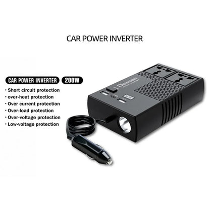 1664 Car Charger Cigarette Lighter Car Inverter 12V to 220V Car High-Power 200W Power Socket