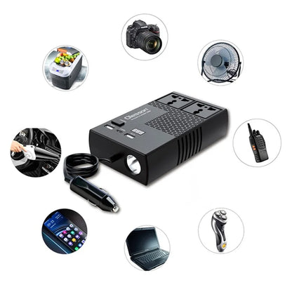 1664 Car Charger Cigarette Lighter Car Inverter 12V to 220V Car High-Power 200W Power Socket