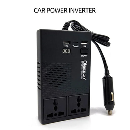 1664 Car Charger Cigarette Lighter Car Inverter 12V to 220V Car High-Power 200W Power Socket