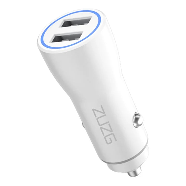 ZUZG ZC-C10S Dual USB PC+ABS Car Charger 2.4A Phone Charging Adapter