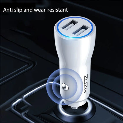 ZUZG ZC-C10S Dual USB PC+ABS Car Charger 2.4A Phone Charging Adapter