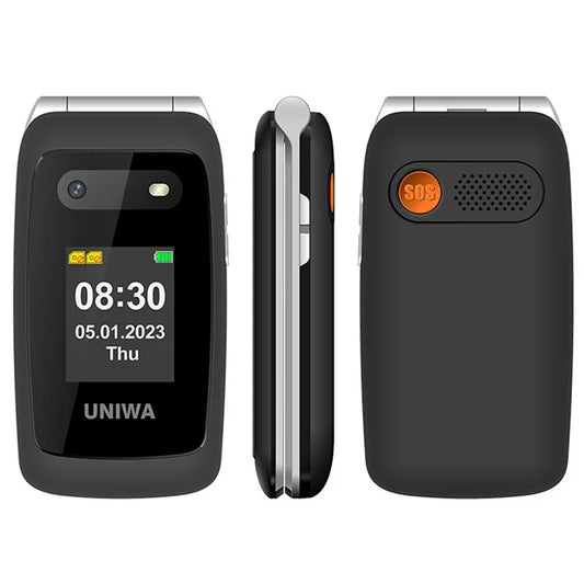UNIWA V202T 1.77-Inch 4G Ultra Long Standby Dual-SIM Folding Phone