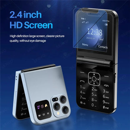 SERVO A50 Pro Dual SIM Flip 2G Bar Phone for Seniors