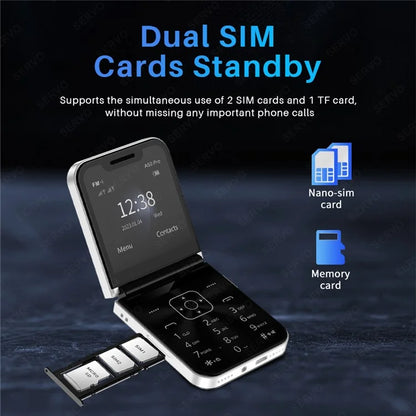 SERVO A50 Pro Dual SIM Flip 2G Bar Phone for Seniors