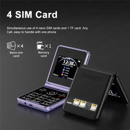 SERVO IP15 Flip Foldable 2G Phone 2.4 inch HD Screen