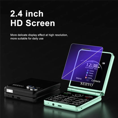 SERVO IP15 Flip Foldable 2G Phone 2.4 inch HD Screen