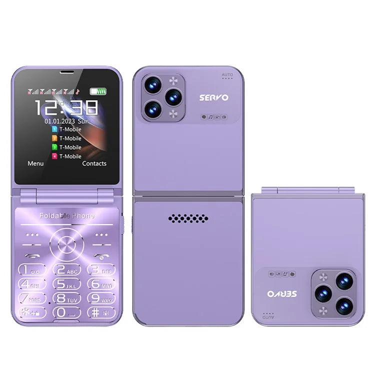 SERVO Flilo7 Quad SIM Flip Foldable 2G Phone for Elderly