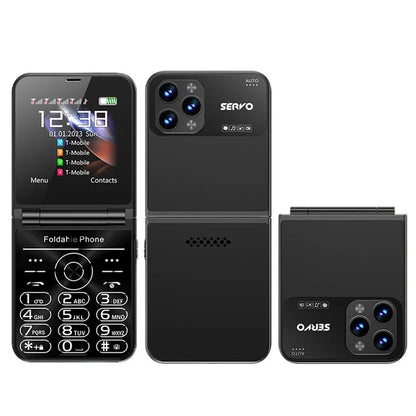 SERVO Flilo7 Quad SIM Flip Foldable 2G Phone for Elderly