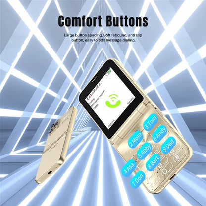 SERVO Flilo7 Quad SIM Flip Foldable 2G Phone for Elderly