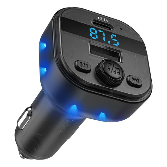 C1 Car Bluetooth MP3 Player Adapter Hands-free Charging Station with USB+Type-C Ports