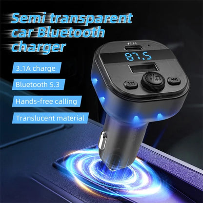 C1 Car Bluetooth MP3 Player Adapter Hands-free Charging Station with USB+Type-C Ports