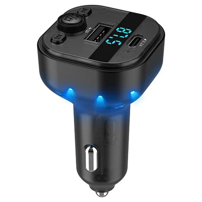 C1 Car Bluetooth MP3 Player Adapter Hands-free Charging Station with USB+Type-C Ports